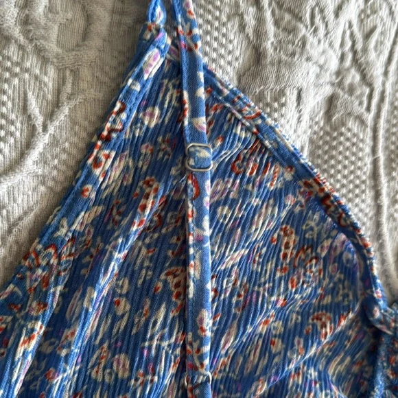 Mango Blue Ruched Camisole Top - Picture 4 of 5